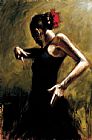 Fabian Perez DANCER IN BLACK painting